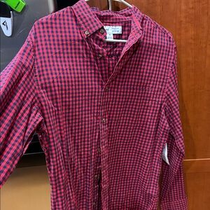 Old Navy Red and Blue Plaid Men's Shirt